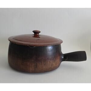 Vintage Valor Ware French Pottery Saucepan No 10 With Lid